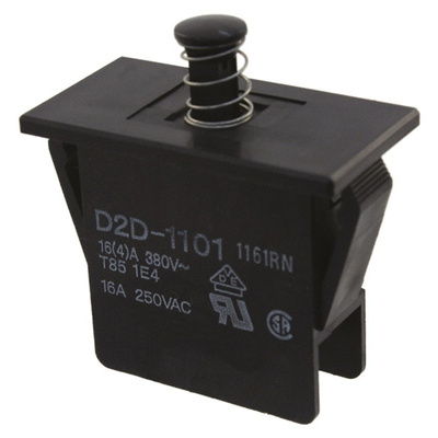 Door Interlock Micro Switch Plunger, SP-NO 16 A @ 250 V ac, -25 → +85°C