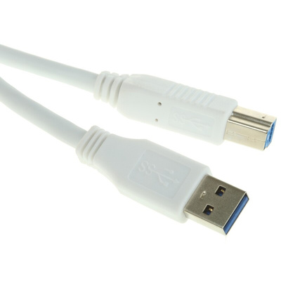 RS PRO USB 3.0 Cable, Male USB A to Male USB B Cable, 3m