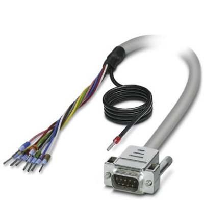 Phoenix Contact Male 9 Pin D-sub Unterminated Serial Cable, 0.5m
