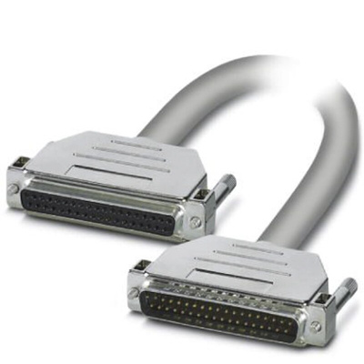 Phoenix Contact Female 37 Pin D-sub to Male 37 Pin D-sub Serial Cable, 1m
