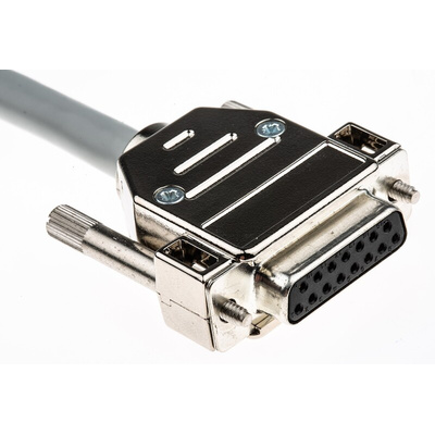 Phoenix Contact Male 15 Pin D-sub to Female 15 Pin D-sub Serial Cable, 1.5m PVC