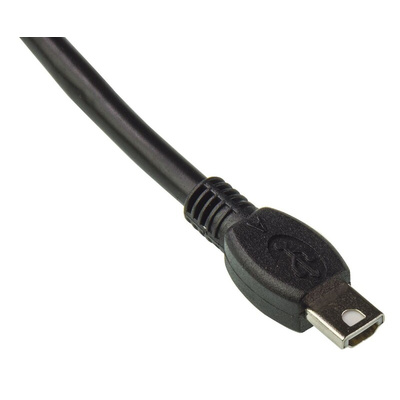 Bulgin USB 2.0 Cable, Male Mini USB B to Male Mini USB A Cable, 2m