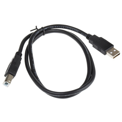 Roline USB 2.0 Cable, Male USB A to Male USB B Cable, 800mm