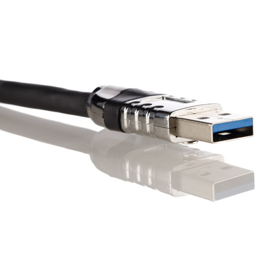 HARTING USB 3.0 Cable, Male USB A to Female USB A USB Extension Cable, 3m