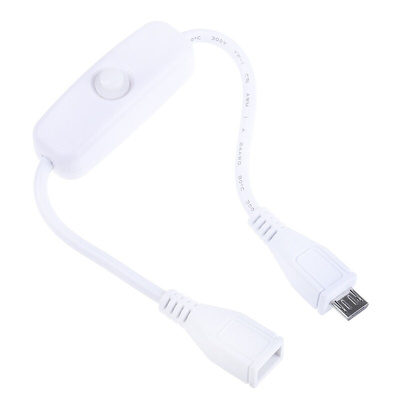 Cable Power USB 2.0 Cable, Male Micro USB B to Female Micro USB B USB Extension Cable, 200mm