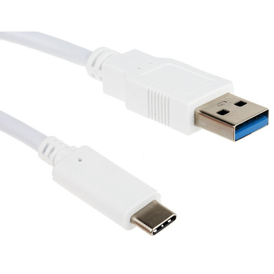 RS PRO USB 3.1 Cable, Male USB A to Male USB C Cable, 1m