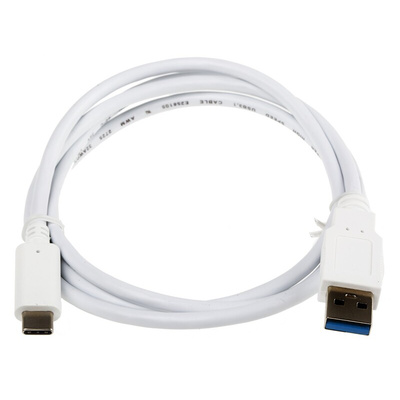 RS PRO USB 3.1 Cable, Male USB A to Male USB C Cable, 1m