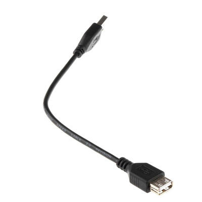 RS PRO USB 2.0 Cable, Male USB A to Female USB A Cable, 250mm