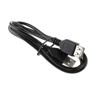 RS PRO USB 2.0 Cable, Male USB A to Female USB A Cable, 1m