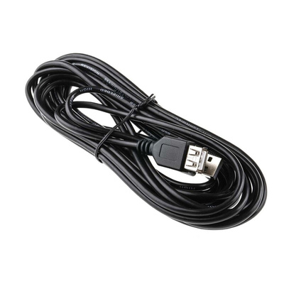 RS PRO USB 2.0 Cable, Male USB A to Female USB A Cable, 5m