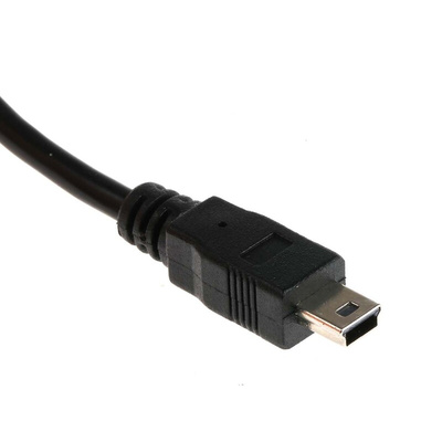 RS PRO USB 2.0 Cable, Male USB A to Male Mini USB B Cable, 1m