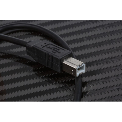 RS PRO USB 2.0 Cable, Male USB A to Male USB B Cable, 0.5m