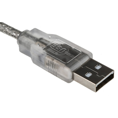 RS PRO USB 2.0 Cable, Male USB A to Male USB B Cable, 1m