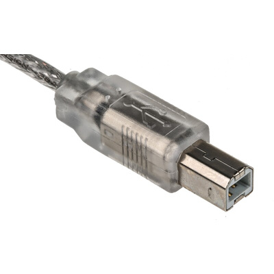RS PRO USB 2.0 Cable, Male USB A to Male USB B Cable, 1m