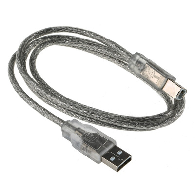 RS PRO USB 2.0 Cable, Male USB A to Male USB B Cable, 1m