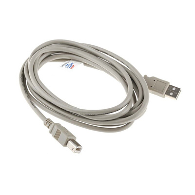 RS PRO USB 2.0 Cable, Male USB A to Male USB B Cable, 3m