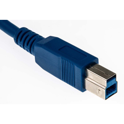 RS PRO USB 3.0 Cable, Male USB A to Male USB B Cable, 1m