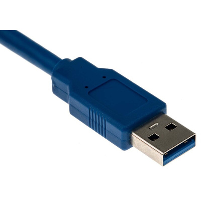 RS PRO USB 3.0 Cable, Male USB A to Male USB B Cable, 1m