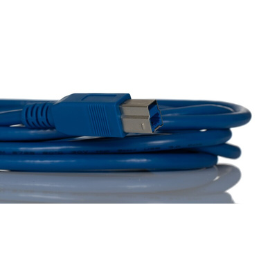 RS PRO USB 3.0 Cable, Male USB A to Male USB B Cable, 3m