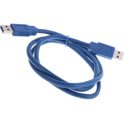 RS PRO USB 3.0 Cable, Male USB A to Male USB A Cable, 1m