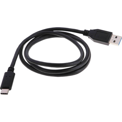 RS PRO USB 3.0 Cable, Male USB C to Male USB A Cable, 1m