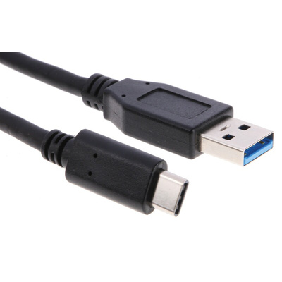 RS PRO USB 3.0 Cable, Male USB C to Male USB A Cable, 1m