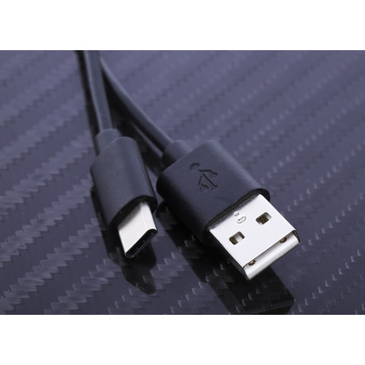 RS PRO USB 2.0 Cable, Male USB C to Male USB A Cable, 1m