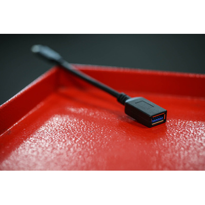 RS PRO USB 3.1 Cable, Male USB C to Female USB A Cable, 150mm