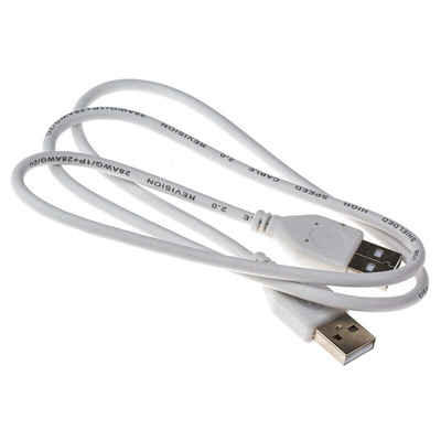 RS PRO USB 2.0 Cable, Male USB A to Male USB A Cable, 800mm