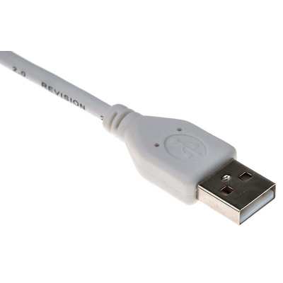 RS PRO USB 2.0 Cable, Male USB A to Male USB A Cable, 1m