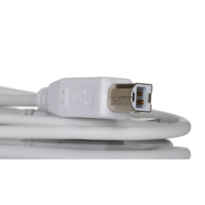 RS PRO USB 2.0 Cable, Male USB A to Male USB B Cable, 800mm