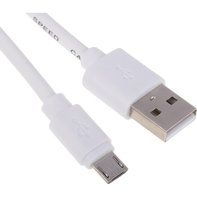 RS PRO USB 2.0 Cable, Male USB A to Male Micro USB B Cable, 1m