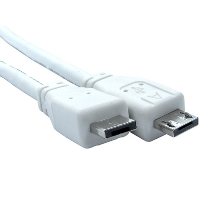 RS PRO USB 2.0 Cable, Male Micro USB A to Male Micro USB B Cable, 2m
