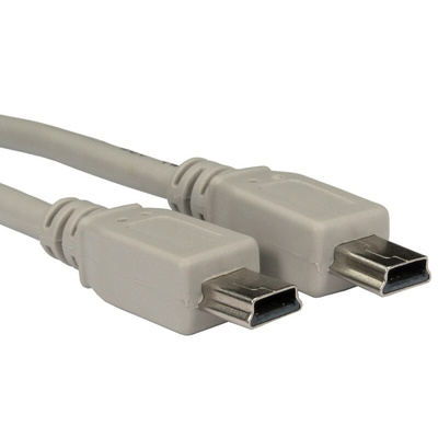 RS PRO USB 2.0 Cable, Male Mini USB A to Male Mini USB B Cable, 3m
