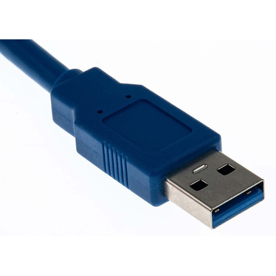 RS PRO USB 3.0 Cable, Male USB A to Female USB A USB Extension Cable, 2m