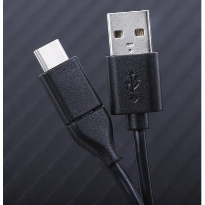 RS PRO USB 2.0 Cable, Male USB A to Male USB C Cable, 2m