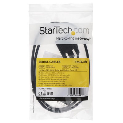 StarTech.com Female 9 Pin D-sub to Female 9 Pin D-sub Serial Cable, 1m PVC