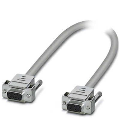 Phoenix Contact Female 9 Pin D-sub to Female 9 Pin D-sub Serial Cable, 2m