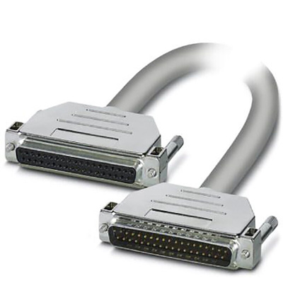 Phoenix Contact Female 37 Pin D-sub to Male 37 Pin D-sub Serial Cable, 2m