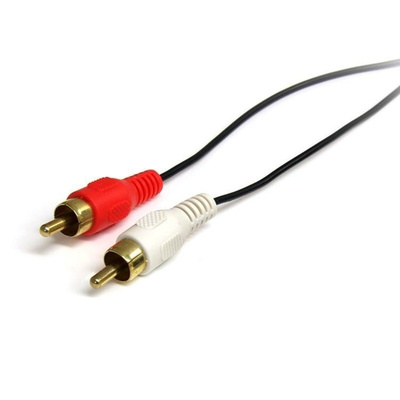 Startech 1.8m 3 Pin Male 3.5 mm Mini-Jack to Male Stereo Audio 2RCA Audio Cable Assembly