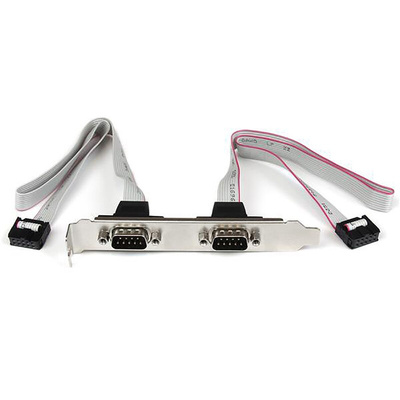 StarTech.com Female 10 Pin IDC x 2 to Male 9 Pin D-sub Serial Cable, 400mm