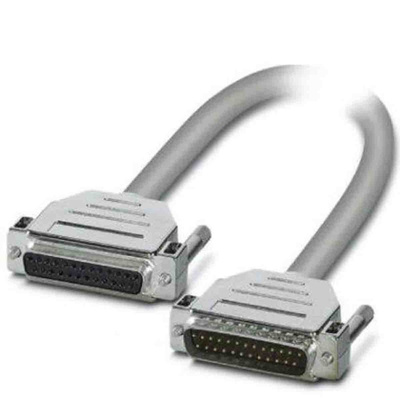 Phoenix Contact Female 25 Pin D-sub to Male 25 Pin D-sub Serial Cable, 6m PVC