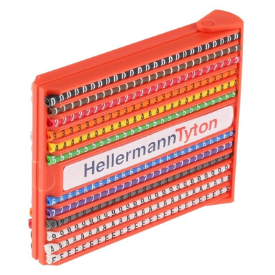 HellermannTyton Slide On Cable Marking Kit Helagrip, 1.3 → 2.8mm, 600 Markers