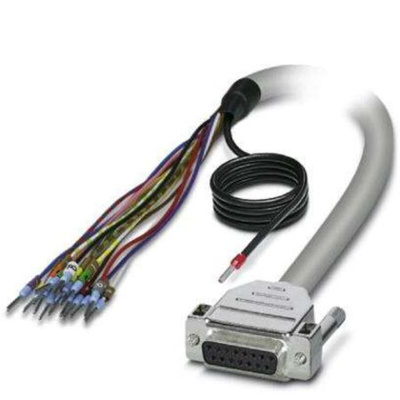 Phoenix Contact Female 15 Pin D-sub Unterminated Serial Cable, 500mm