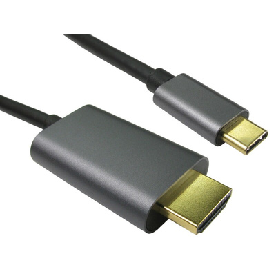 RS PRO Cable, Male USB C to Male HDMI Cable, 1m