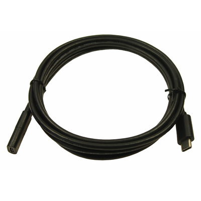 RS PRO USB 3.1 Cable, Male USB C to Female USB C USB Extension Cable, 2m