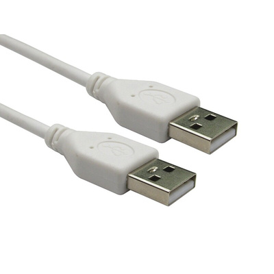 RS PRO USB 2.0 Cable, Male USB A to Male USB A Cable, 1.8m