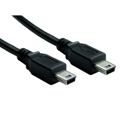 RS PRO USB 2.0 Cable, Male Mini USB A to Male Mini USB B Cable, 1m