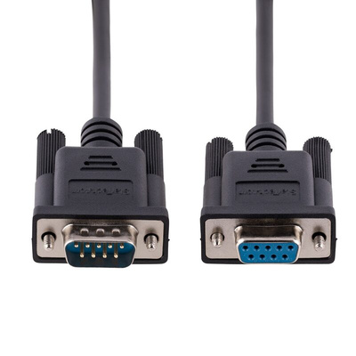 StarTech.com Female 9 Pin D-sub to Male 9 Pin D-sub Serial Cable, 3m PVC