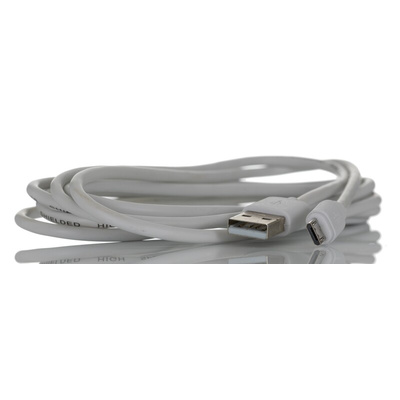RS PRO USB 2.0 Cable, Male USB A to Male Micro USB B Cable, 1.8m